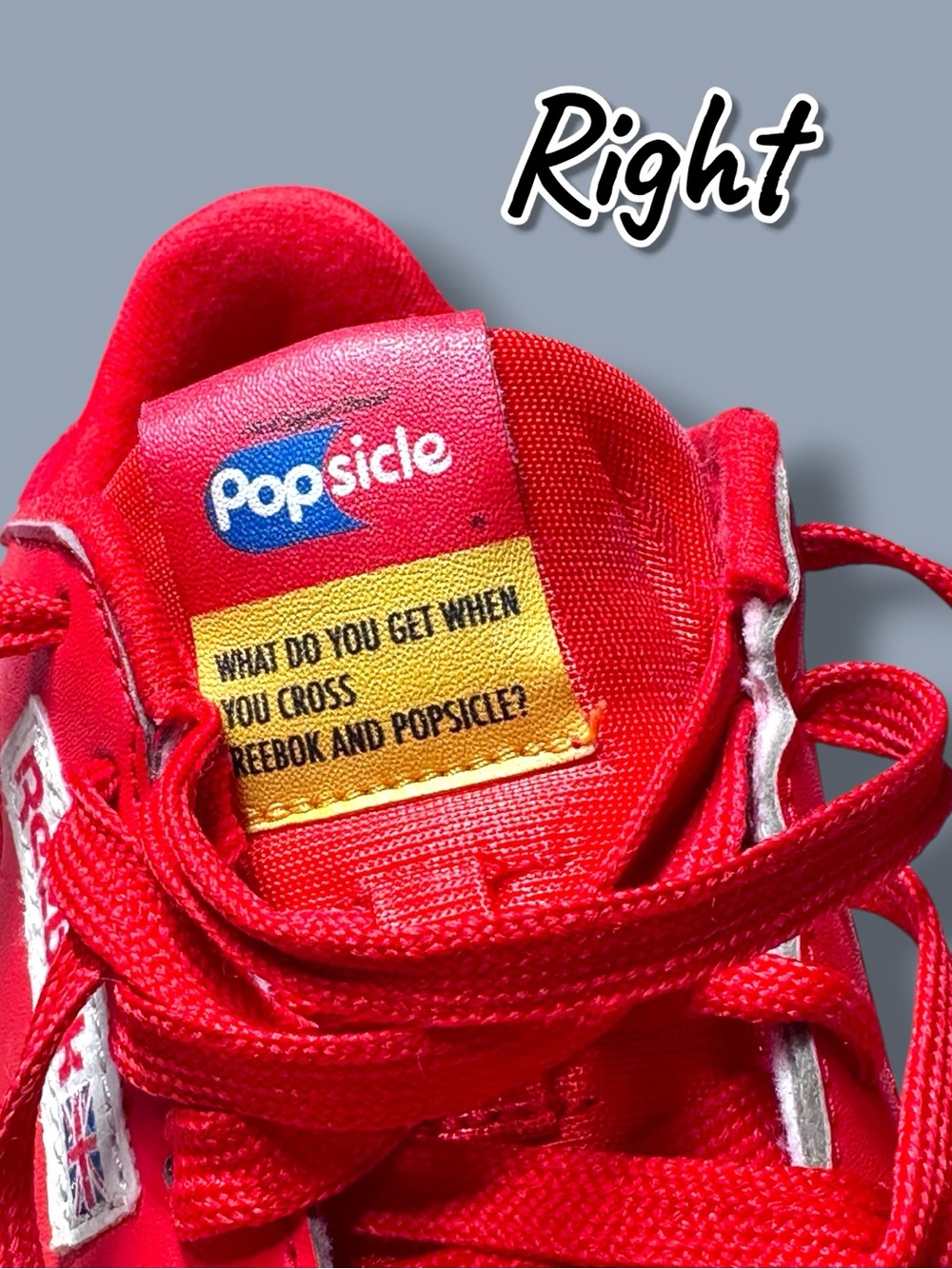 Reebok Popsicle Classic Contrast Label Sneakers in Red. Size W8 M6 - Picture 3 of 13